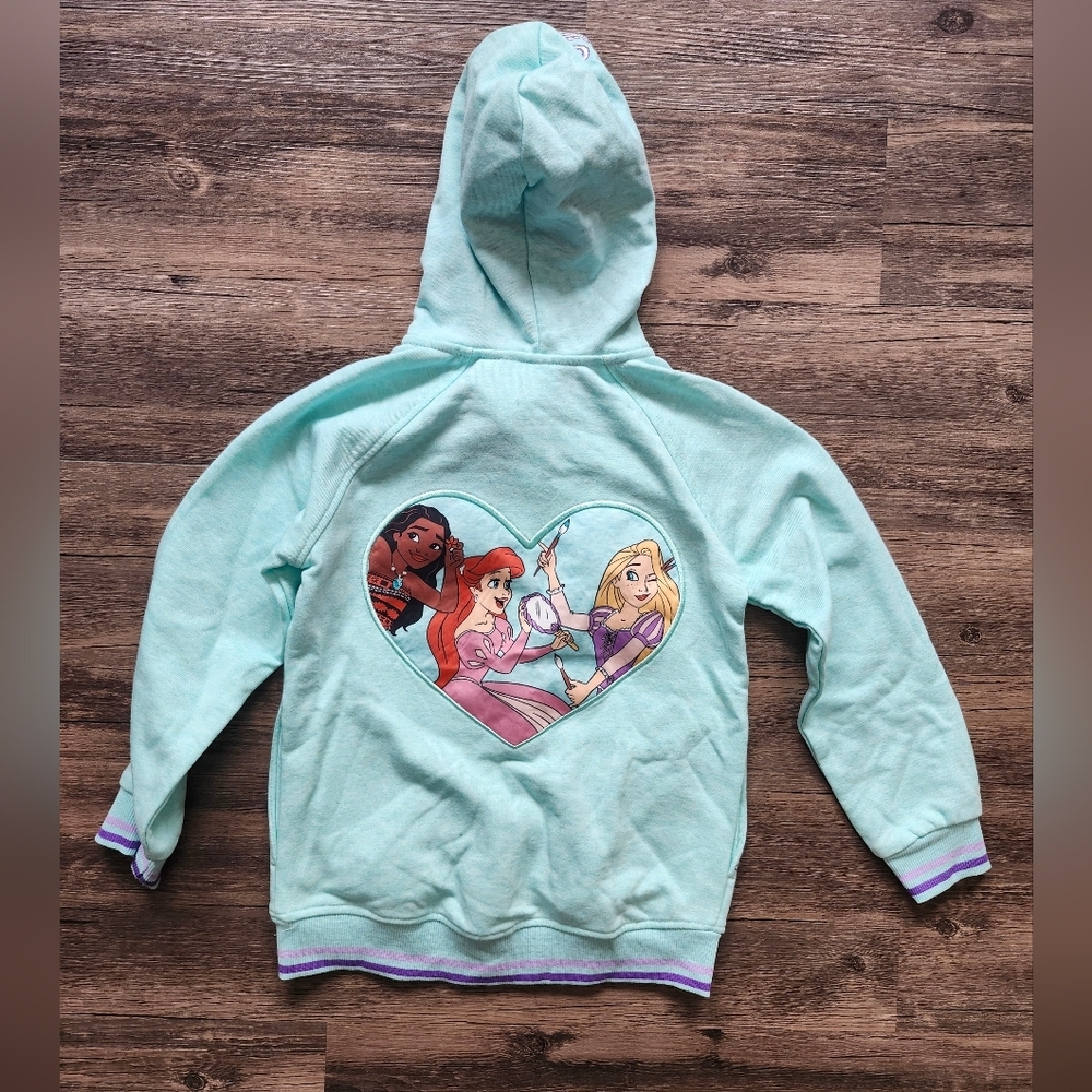 NWT Disney Princess French Terry Full Zip Hooded Sweater Jacket - Picture 4 of 5